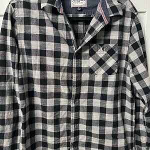 Men's Black and Grey flannel